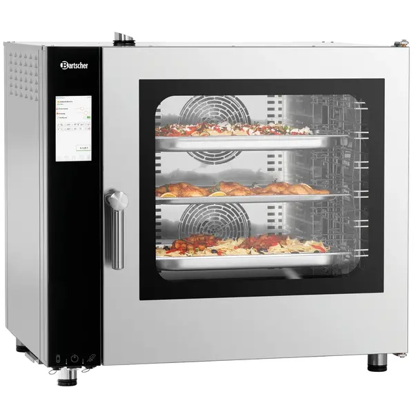 Combisteamer | SILVERSTEAM2 | Elektrisch | 7 Niveaus (1/1 GN) | 50°C/300°C | 9.6kW (400V) | Touchscreen | 905x840x860(h)mm