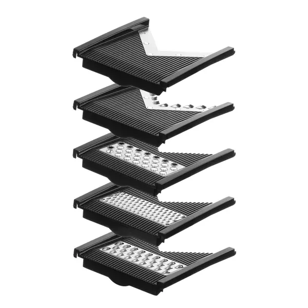 V-Vorm Mandoline | Kunststof | Schijfjes (1-9mm), Juliënne/Friet (6/9mm) | 335x130x75(h)mm