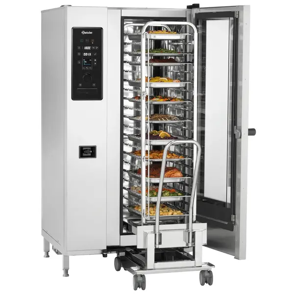 Combisteamer | GIGASTEAM | Elektrisch | 20 Niveaus (1/1 GN) | 20°C/300°C | 38.4kW (400V) | Zelfreiniging | 935x1030x1870(h)mm