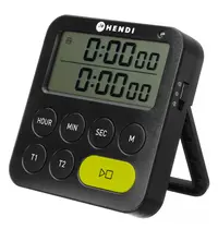 HENDI Kookwekker | Digitaal | ≤100 min. | Dubbele Timer | Stopwatchfunctie | 3 Alarmvolumes | 82x88x20(h)mm 
