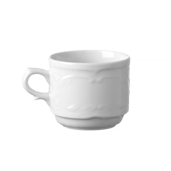 Espressokopjes | FLORA | Porselein | Wit | 12cl | 12 Stuks | Ø65mm