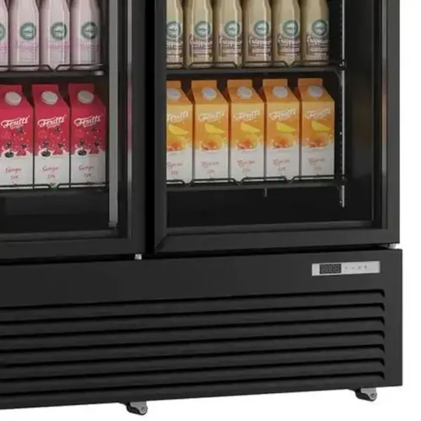 Koelkast | 1530L | Zwart | 0°C/+10°C | Geforceerd | Draaideuren | Wielen | 1880x710x1997(h)mm