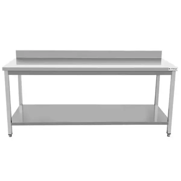 Werktafel | ECO | RVS | Bodemschap | Diepte 600 | Hoogte 850/950 | Breedte 600-2000 | Achteropstand | Zelfmontage