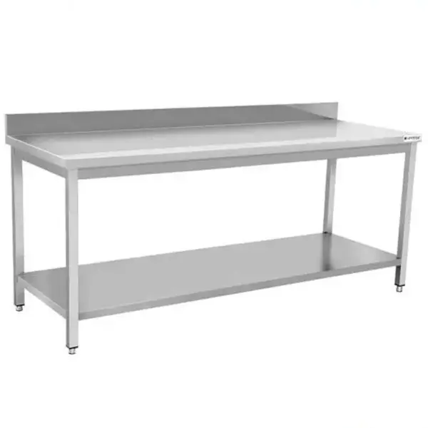 Werktafel | ECO | RVS | Bodemschap | Diepte 700 | Hoogte 850/950 | Breedte 600-2000 | Achteropstand | Zelfmontage