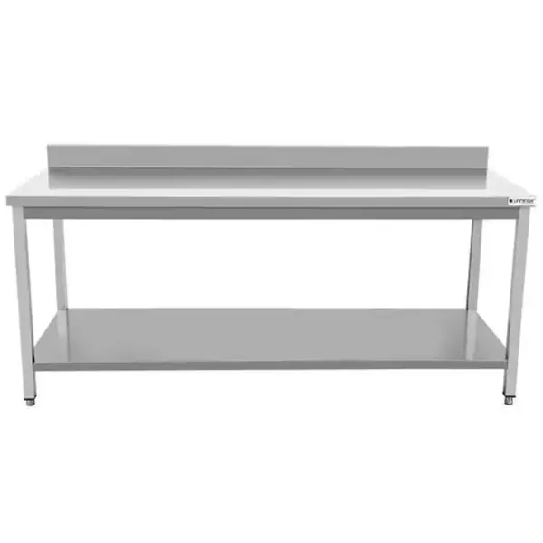 Werktafel | ECO | RVS | Bodemschap | Diepte 700 | Hoogte 850/950 | Breedte 600-2000 | Achteropstand | Zelfmontage
