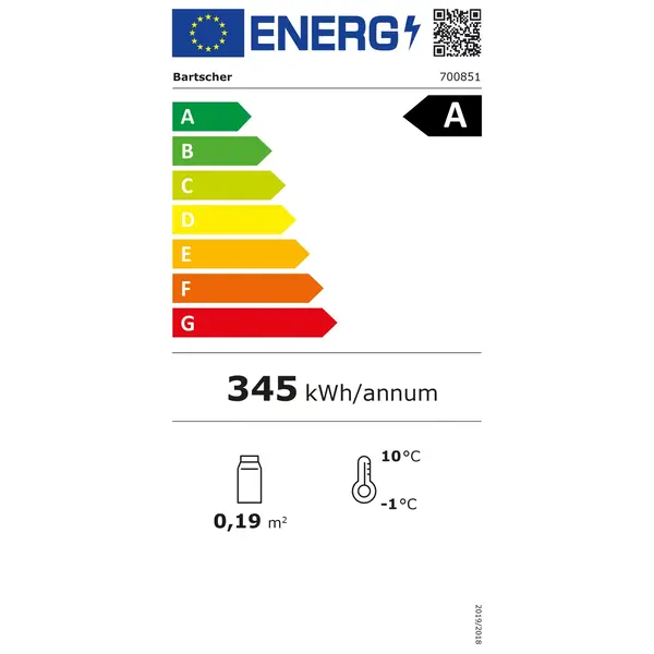 Koelkast | Energiezuinig | 63L | RVS | -1°C/+10°C | Statisch + Ventilator | 430x555x675(h)mm