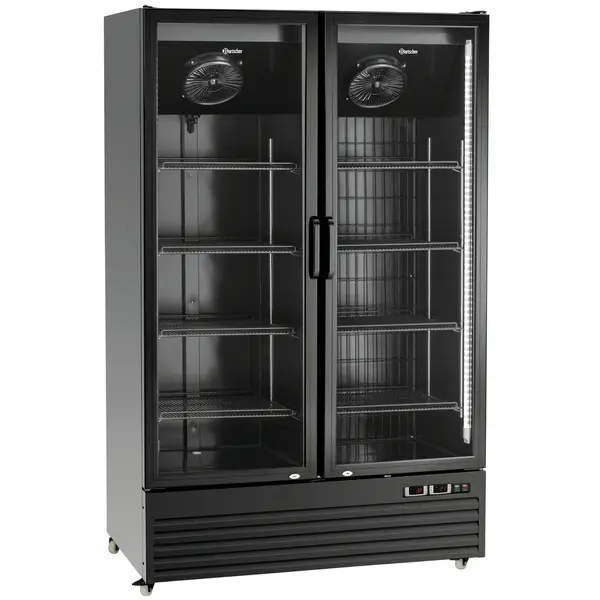 Koel-/Vrieskast | 820L | Zwart | -18°C/-22°C & 0°C/+10°C | Geforceerd | Draaideuren | Wielen (Geremd) | 1220x805x2000(h)mm