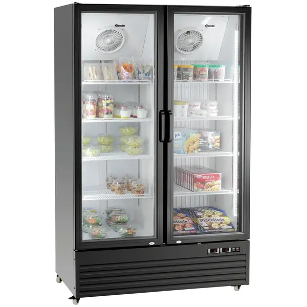 Koel-/Vrieskast | 820L | Zwart | -18°C/-22°C & 0°C/+10°C | Geforceerd | Draaideuren | Wielen (Geremd) | 1220x802x2020(h)mm