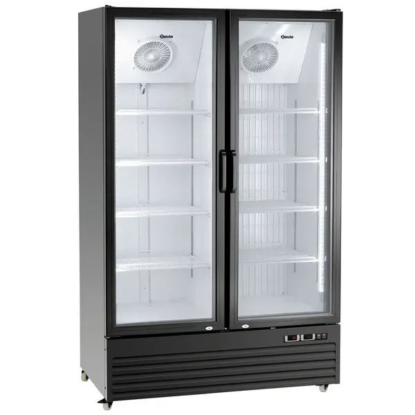 Koel-/Vrieskast | 820L | Zwart | -18°C/-22°C & 0°C/+10°C | Geforceerd | Draaideuren | Wielen (Geremd) | 1220x802x2020(h)mm