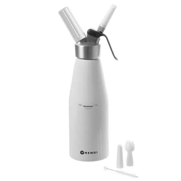 Slagroomapparaat | KitchenLine | Aluminium | Wit | 0.95L | 3 Spuitmonden | Ø95x320(h)mm
