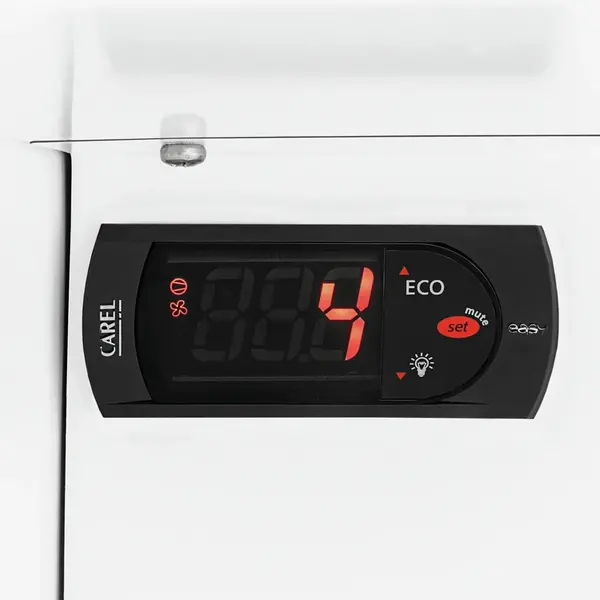 Koelkast | Smal Model | 232L | Zwart | +1°C/+9°C | Statisch + Ventilator | Wielen (Geremd) | 450x530x2030(h)mm