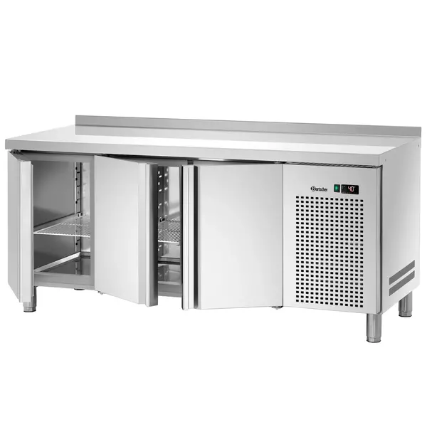 Koelwerkbank | 420L | 3 Deuren (1/1 GN) | 0°C/+10°C | Geforceerd | Achteropstand | 1792x700x850/900(h)mm