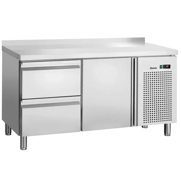 Koelwerkbank | 280L | 1 Deur + 2 Laden (1/1 GN) | 0°C/+10°C | Geforceerd | Achteropstand | 1342x700x850/900(h)mm