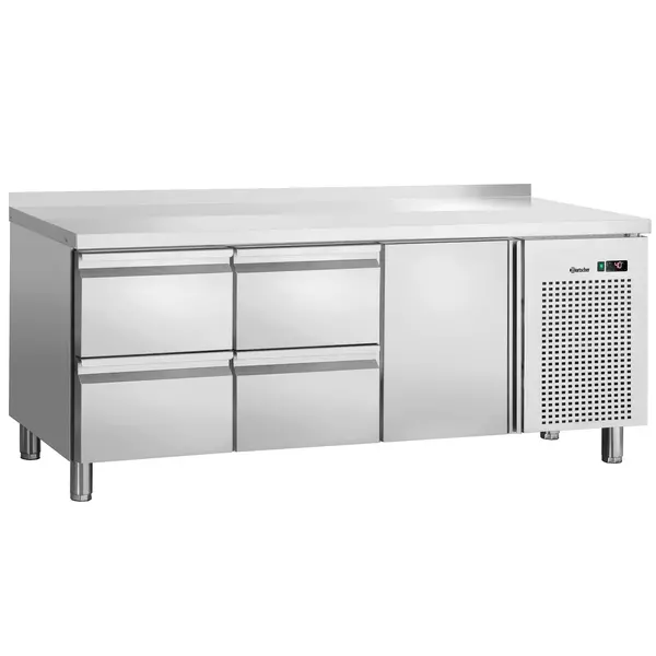Koelwerkbank | 420L | 1 Deuren + 4 Laden (1/1 GN) | 0°C/+10°C | Geforceerd | Achteropstand | 1792x700x850/900(h)mm