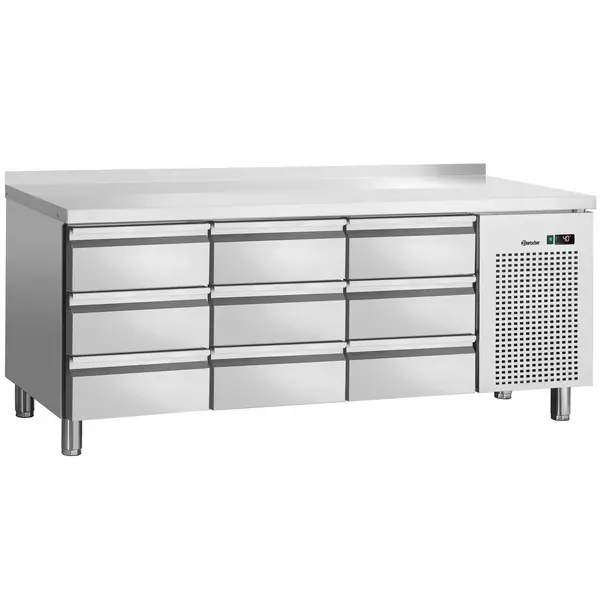 Koelwerkbank | 420L | 9 Laden (1/1 GN) | 0°C/+10°C | Geforceerd | Achteropstand | 1792x700x850/900(h)mm