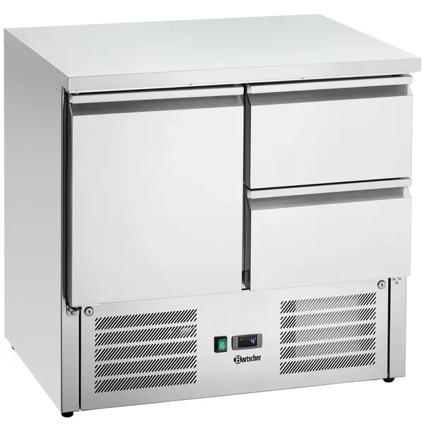 Koelwerkbank | 260L | 1 Deur + 2 Laden (1/1 GN) | 0°C/+10°C | Geforceerd | 900x700x880(h)mm