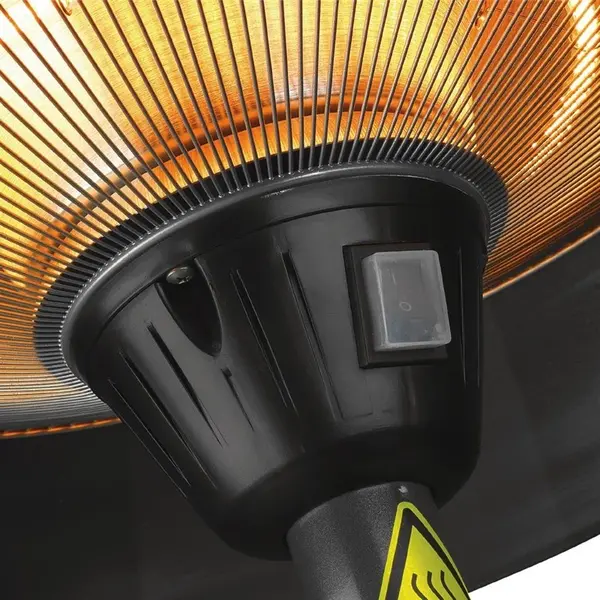 Terrasverwarmer | Elektrisch | Grijs | 1.5kW (230V) | Spatwaterdicht | 520(h)mm