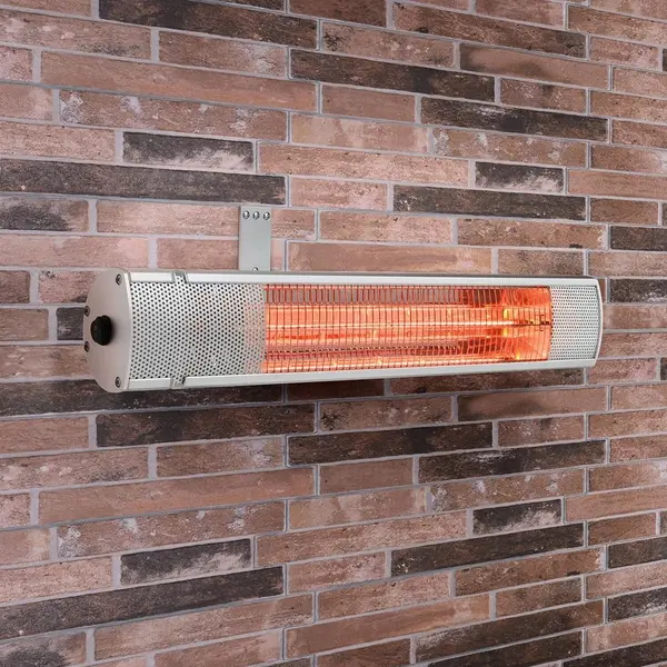 Terrasverwarmer | Elektrisch | Aluminium | 2kW (230V) | Waterdicht | 605x105x162(h)mm
