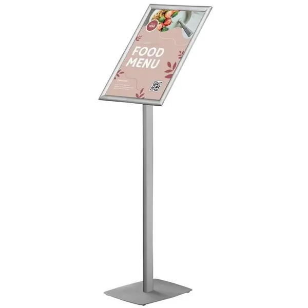 Menustandaard | Aluminium | Kliklijst (A3) | Kantelbaar | 245x320x900/1200(h)mm