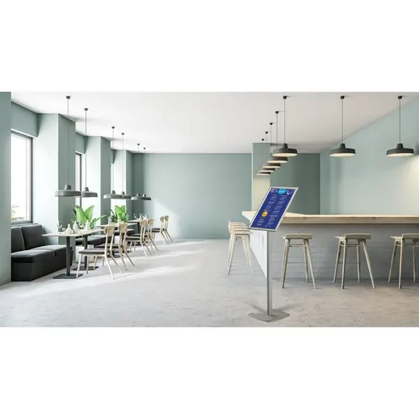 Menustandaard | Aluminium | Kliklijst (A3) | Draaibaar | 245x320x900/1200(h)mm