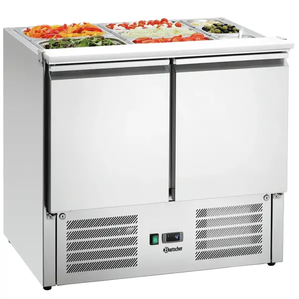 Saladette | 250L | 2 Deuren (1/1 GN) | Boven 2x 1/1 GN + 3x 1/6 GN | 0°C/+10°C | Geforceerd | 900x700x845(h)mm