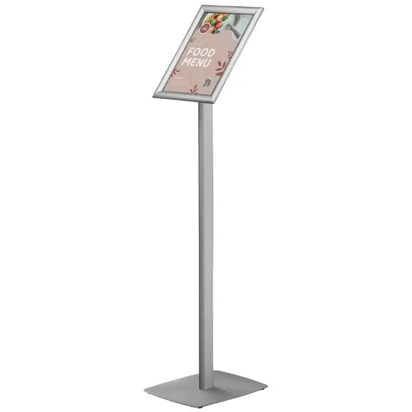 Menustandaard | Aluminium | Kliklijst (A4) | Draaibaar | 245x320x900/1100(h)mm