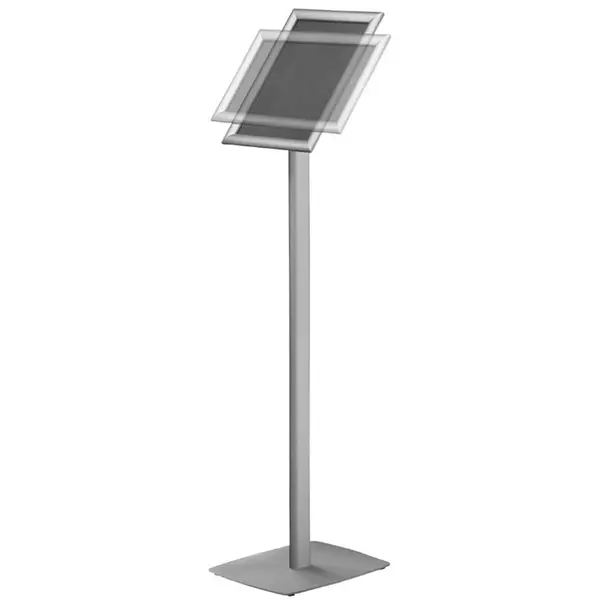 Menustandaard | Aluminium | Kliklijst (A4) | Draaibaar | 245x320x900/1100(h)mm