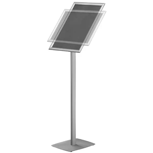 Menustandaard | Zwart | Kliklijst (A3) | Kantelbaar | 245x320x900/1200(h)mm