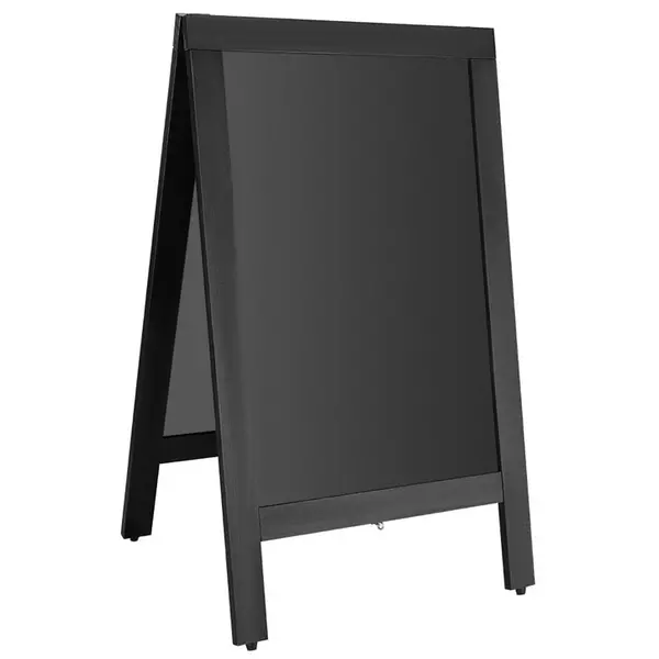 Krijtstoepbord | Hout | Zwart | 500x850mm