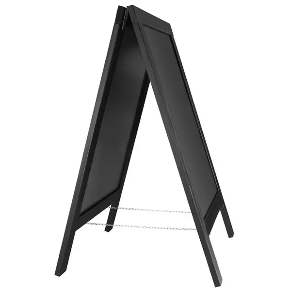 Krijtstoepbord | Hout | Zwart | 700x1200mm