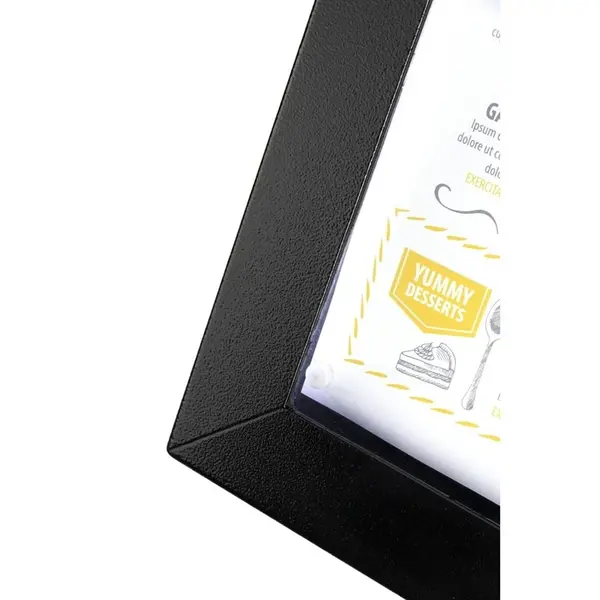 Menukast | BLACK STAR XXL | Zwart | 8x A4 | Verlicht | 970x90x780(h)mm
