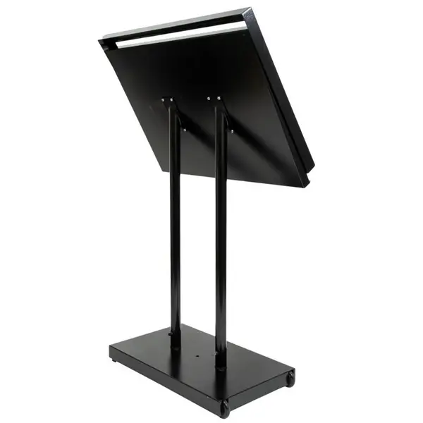 Menukast | BLACK STAR XXL | Zwart | 8x A4 | Verlicht | Incl. Standaard | 970x780x1350(h)mm