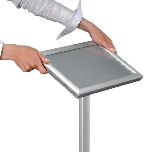 Menustandaard | Aluminium | Kliklijst (A4) | Kantelbaar + Verstelbare Hoogte | 330x250x865/1250(h)mm