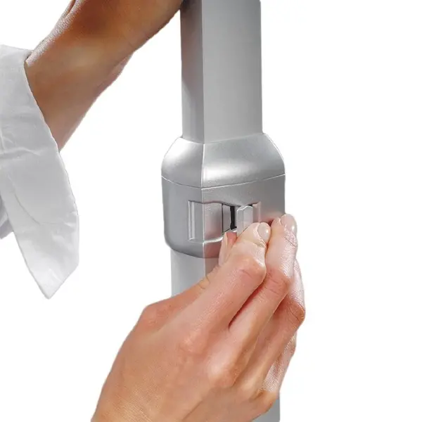 Menustandaard | Aluminium | Kliklijst (A4) | Draaibaar + Verstelbare Hoogte | 330x250x865/1250(h)mm