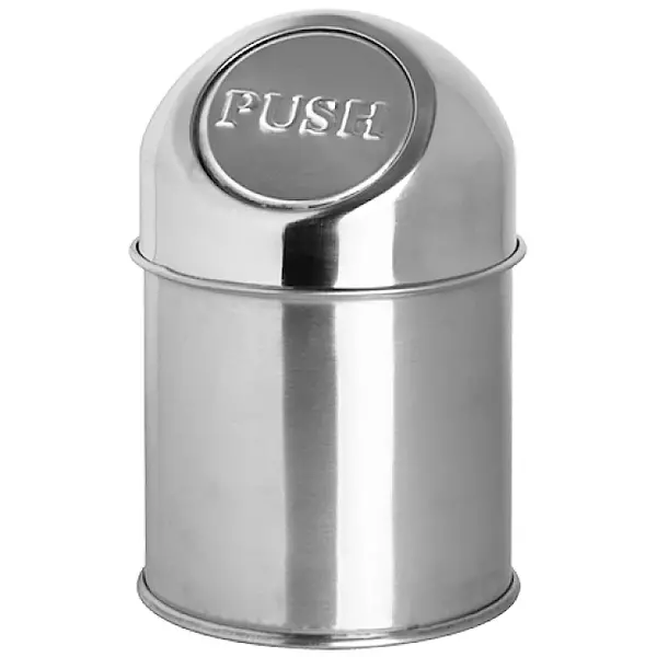 Tafelafvalbak | RVS | 1.5L | Duwdeksel | Ø120x190(h)mm