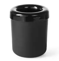 HENDI Tafelafvalbak/Bestekhouder | Zwart | Open | Ø130x160(h)mm 