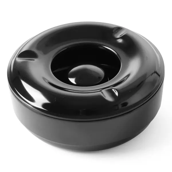 Terras Asbak | Zwart | Melamine | Ø146x60(h)mm