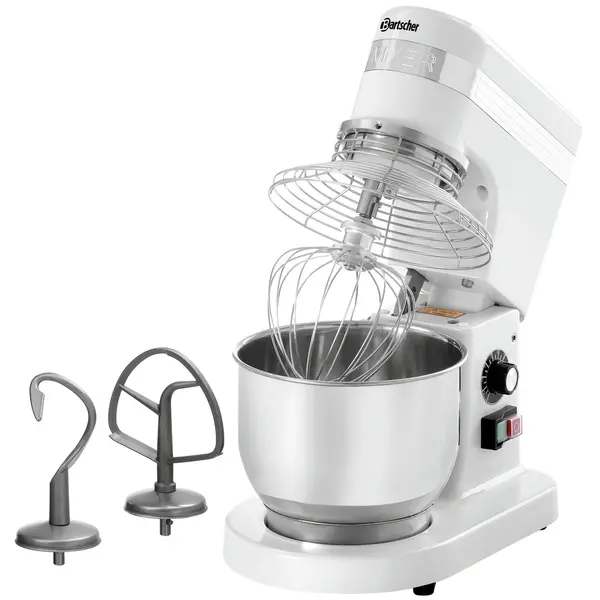 Planeetmenger | 0.75kg/5L | Instelbare Snelheid | Kantelbare Kop | Verwijderbare Kom | 0.25kW (230V) | 230x260x415(h)mm