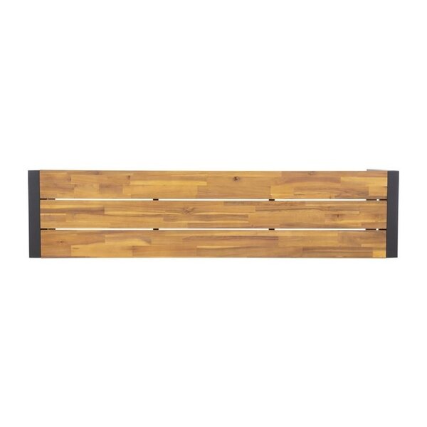 Banken | Hout/Staal | Hout (Acacia) | Zwart Frame | In-/Outdoor | 2 Stuks | 1600x380x450(h)mm