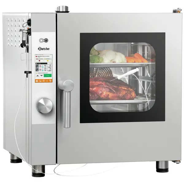 Combisteamer | SILVERSTEAM | Elektrisch | 5 Niveaus (2/3 GN) | 50°C/300°C | 4.8kW (400V) | Touchscreen | 620x775x675(h)mm