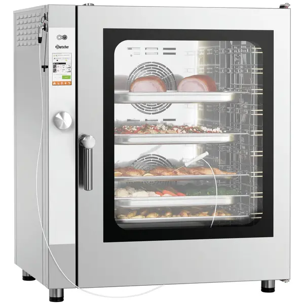Combisteamer | SILVERSTEAM | Elektrisch | 10 Niveaus (1/1 GN) | 50°C/300°C | 12.6kW (400V) | Touchscreen | 890x835x1065(h)mm