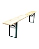 Gastronoble Opklapbare Bierbank | Hout/Staal | Hout (Vuren) | Groen Frame | In-/Outdoor | 2500x2200x480(h)mm 