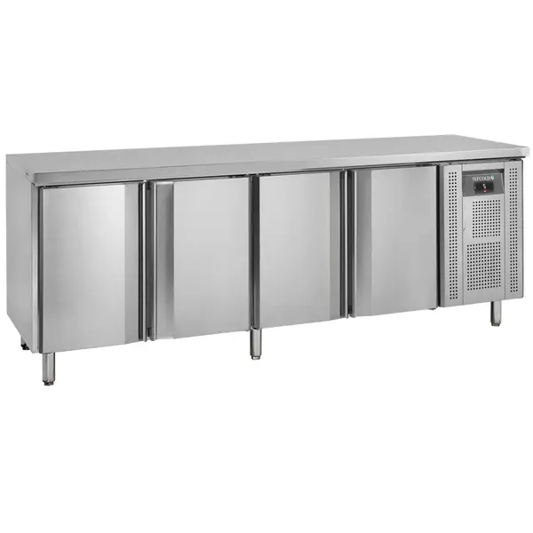Koelwerkbank | Energiezuinig | 616L | 4 Deuren (1/1 GN) | -2°C/+8°C | Geforceerd | Bluetooth | Werkblad Afneembaar | 2230x700x860(h)mm