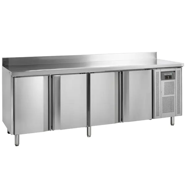 Koelwerkbank | Energiezuinig | 616L | 4 Deuren (1/1 GN) | -2°C/+8°C | Geforceerd | Bluetooth | Werkblad Afneembaar | Achteropstand | 2230x700x860/960(h)mm