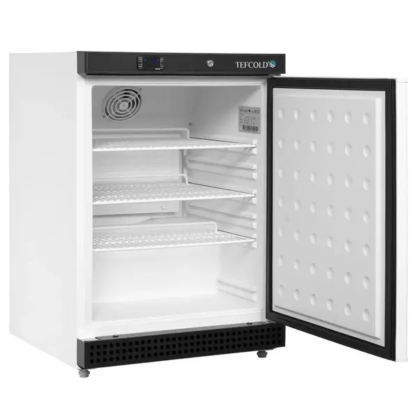 Koelkast | SERIE U | Energiezuinig | 129L | Wit/Zwart | -2°C/+8°C | Statisch + Ventilator | Wielen | 600x615x855(h)mm