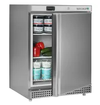 Tefcold Koelkast | SERIE U | Energiezuinig | 129L | RVS | -2°C/+8°C | Statisch + Ventilator | Wielen | 600x615x855(h)mm 