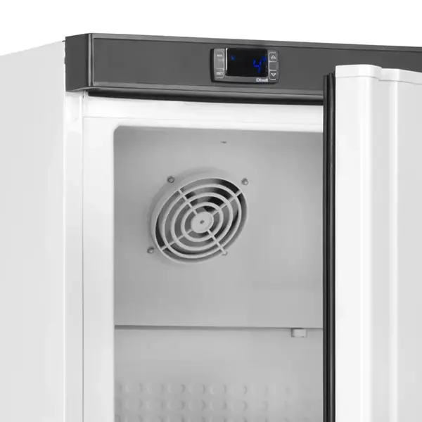 Koelkast | SERIE U | Energiezuinig | 361L | Wit/Zwart | -2°C/+8°C | Statisch + Ventilator | Wielen | 600x615x1855(h)mm