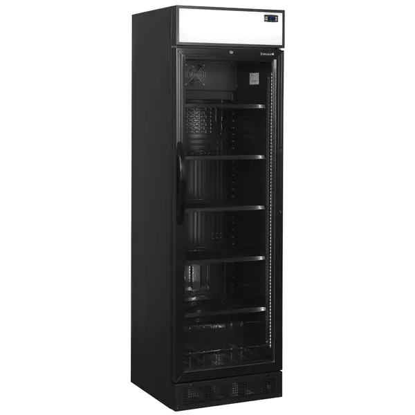 Drankenkoeling | SERIE CEV | 358L | Zwart | +2°C/+10°C | Statisch + Ventilator | Wielen | 595x640x1980(h)mm