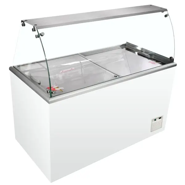 Schepijsvitrine | ISOA | 503L | 12x 5L | -16°C/-23°C | Statisch | Gekoelde Reserve | Wielen | 1544x694x1330(h)mm