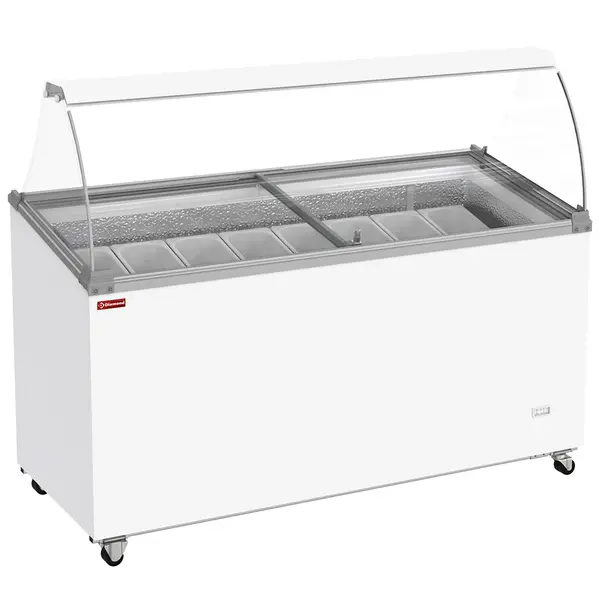 Schepijsvitrine | 467L | 8x 5L | -15°C/-23°C | Statisch | Gekoelde Reserve | Wielen (Geremd) | 1555x635x1255(h)mm